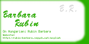 barbara rubin business card